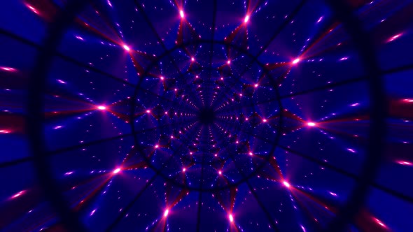 Blue Red Glow Tunnel Zoom Motion Background