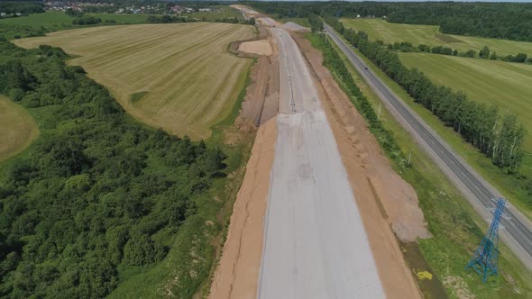 Highway Construction Aerial View