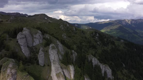 Flight Over The Rocks Mountain Landscape