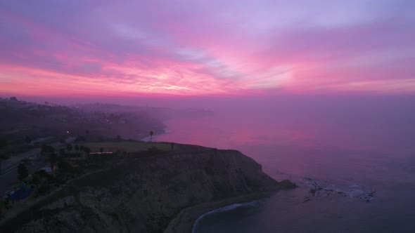 Ocean Aerial view off coast of California