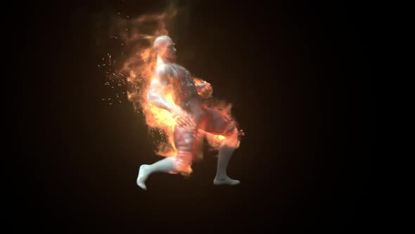 The Character Lights Up And Splits Into Particles alt