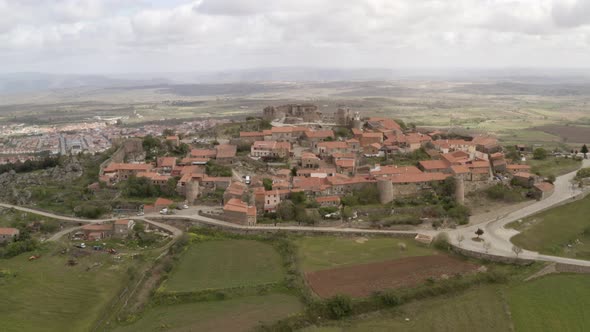 Castelo Rodrigo drone aerial view, in Portugal