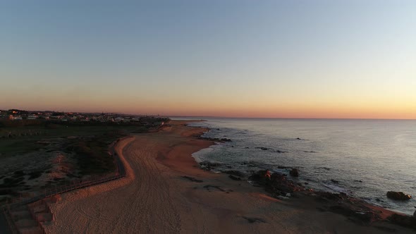 Sandy Beach at Sunset