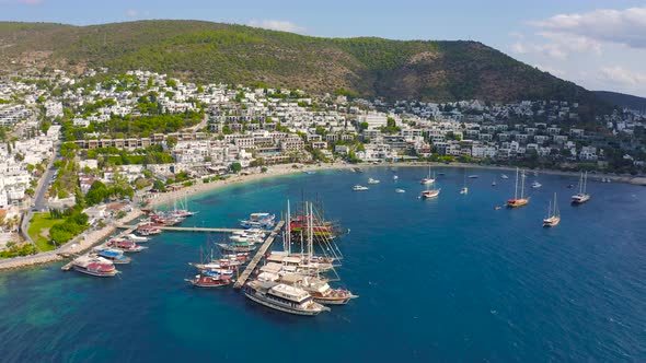 Bodrum Is a City on the Peninsula From Turkey's Southwest Coast in the Aegean Sea
