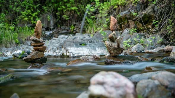 Rock Balancing Motion Timelapse 