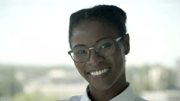 Cheerful African American Businesswoman