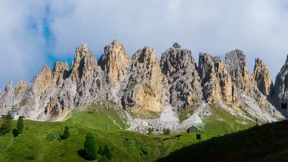 Time Lapse of Dolomites Italy, Pizes de Cir Ridge