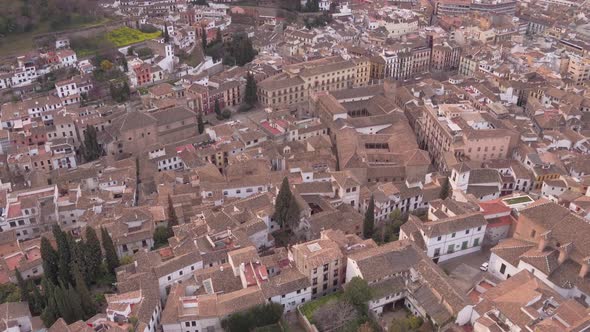 Aerial shot of buildings alt