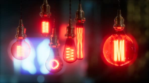 Old Retro Vintage Incandescent Light Bulb alt