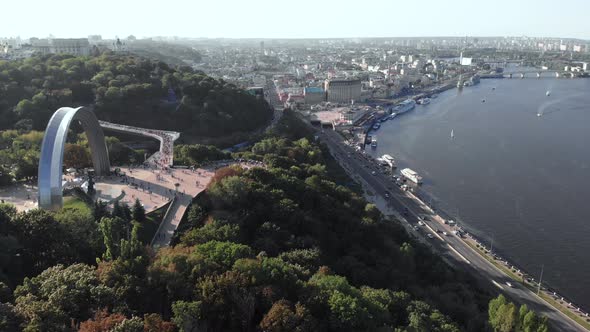 Kyiv, Ukraine. Podil District. Aerial View