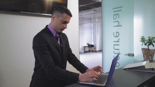 Employee at Working Place in Bank