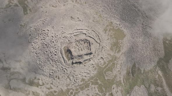 Aerial view of Abuli fortress in Samtskhe-Javakheti, Georgia.