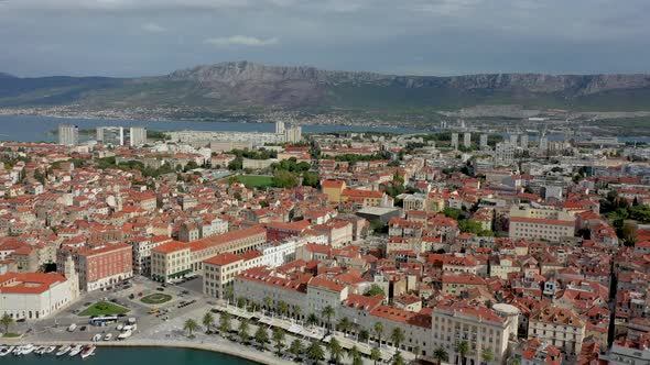 Aerial view over the  Grand Split, Croatia