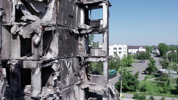 War in Ukraine  Destroyed Building in Borodyanka