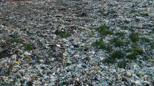 Bird'seye View Over a Garbage Landfill