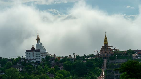 Timelapse Mist Cover Wat Phachonkeaw