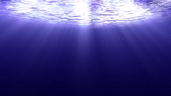 Dark Blue Underwater Light Rays