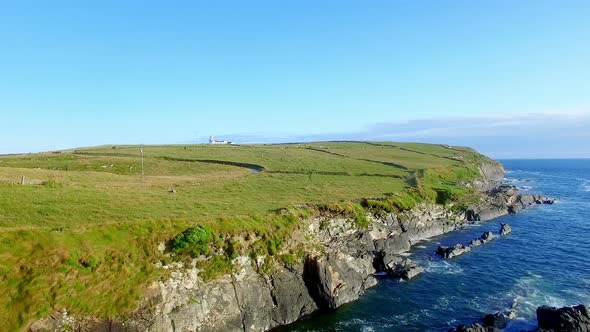 Beautiful coastline on a sunny day 4k