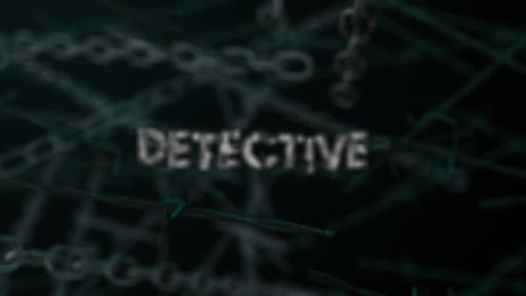 3D Dark Crime Background Word Detective