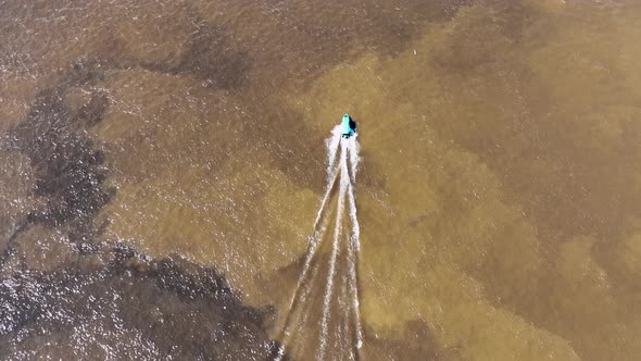 Famous Meeting of the Waters tourism landmark at Manaus Brazil.