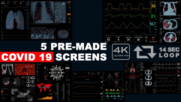 COVID 19 Patient Monitor (5 screens)