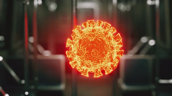 Coronavirus Covid-19 Epidemic in Subway Car alt
