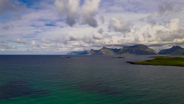 AERIAL: Freezing clear water in northern Norway.