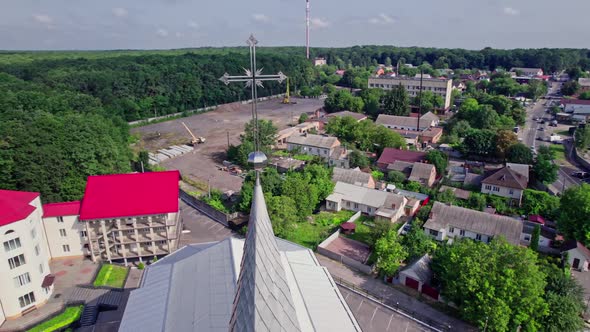 Bottom View of a Cross of the Church