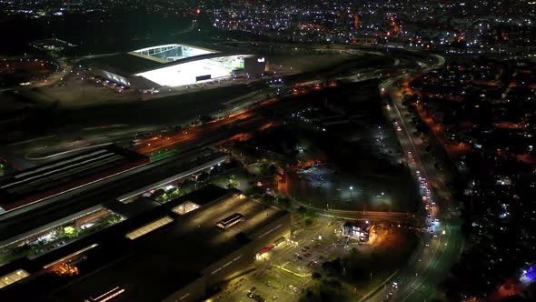 Stunning landscape of sports centre at downtown Sao Paulo.