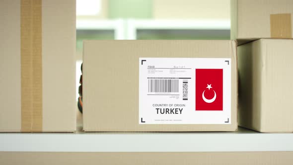 Parcel From Turkey in a Postal Service Storage