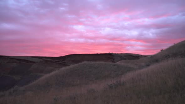 time-lapse of sun setting in South Dakota