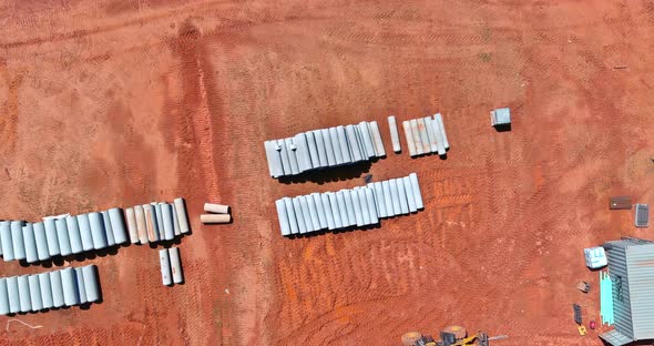 Stacked Pipe at Concrete Drainage Pipes for Building Construction