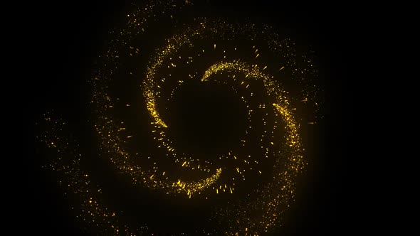 Golden Particles swirling Transition
