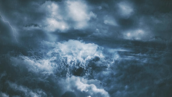 Thunder Clouds with Lightning Strikes alt