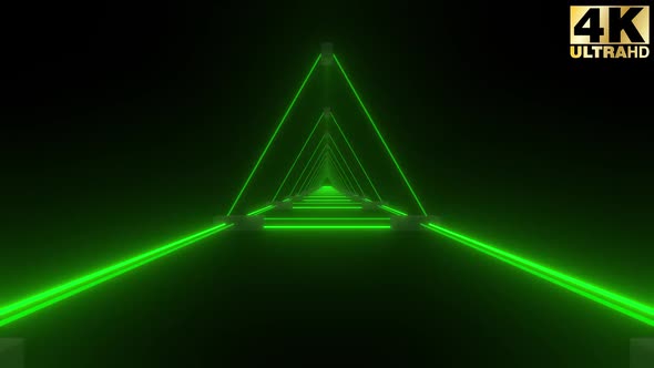 4k Triangle Neon Tunnel Pack
