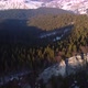 Aerial View on Rocky Cliff in Spruce Winter Forest - VideoHive Item for Sale