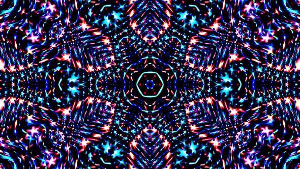 Abstract Kaleidoscope pattern with full colors. Magic mandala. 4k