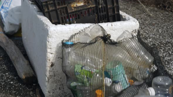 Lots of Plastic Bottles and Wastes in Koijigahama Beach in Tahara Japan