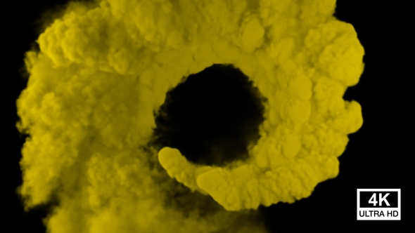 Swirling Yellow Smoke 4K alt