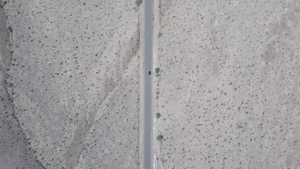 Aerial Drone Shot of Vehicle Travelling on Route 66