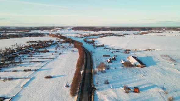 Bird'seye View of the Winter Village