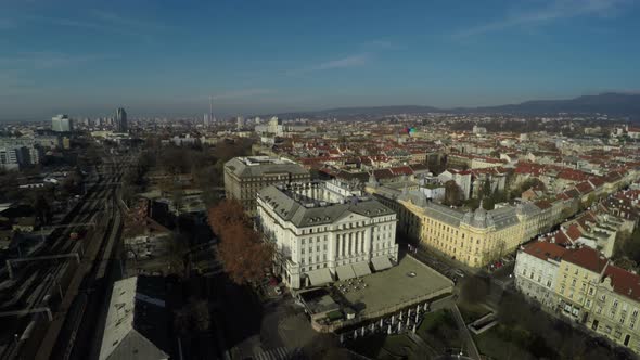 Aerial view of Zagreb