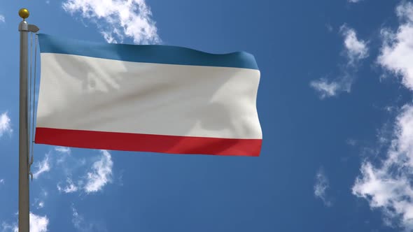 Crimea Flag On Flagpole