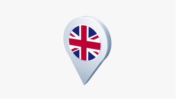 United Kingdom Flag Pin Icon