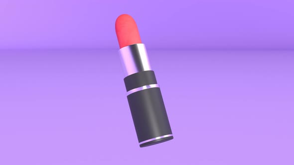 Red Lipstick Fashion Beauty Cosmetic Products Able to Loop Seamless