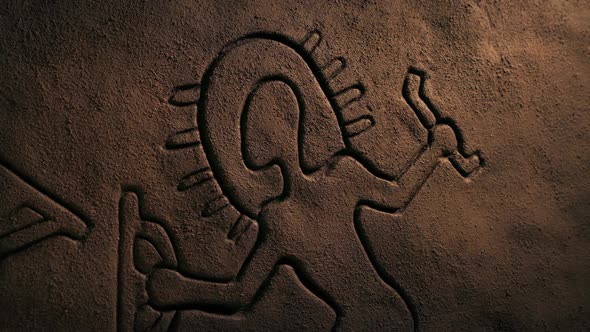 Passing Ancient Astronaut Figure Carved In Stone alt