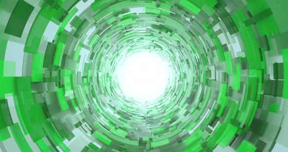 Green Abstract Tunnel Blocks