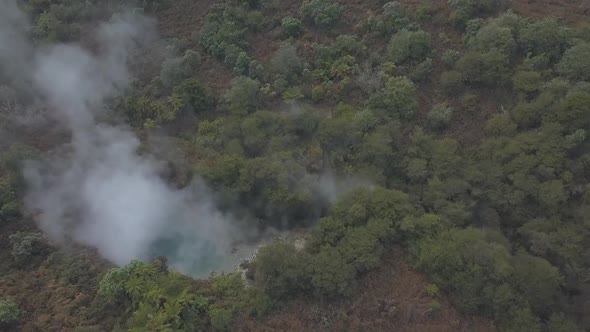 Steaming hot pool