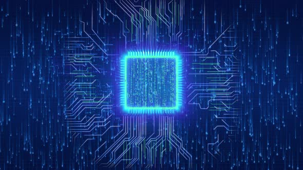 Big Data Computer Digital Cpu Chip Processor Technology Background