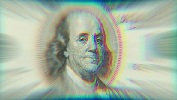 Macro many 100 American dollar bills. Cash money banknotes. Franklin's face texture.